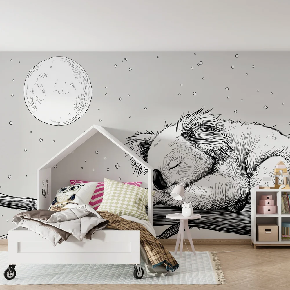 Papel de parede quarto bebê | Miran koala pod mjesecom