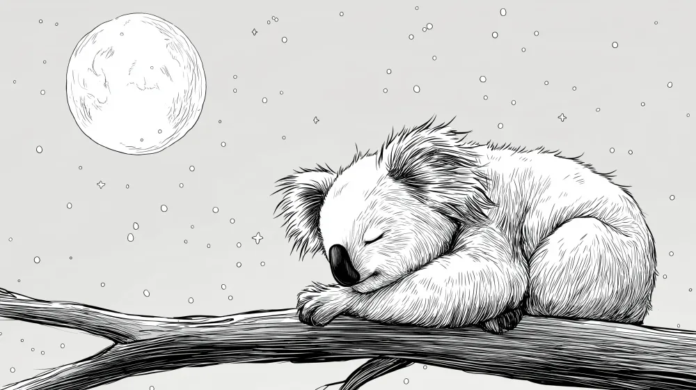 Papel de parede quarto bebê | Miran koala pod mjesecom