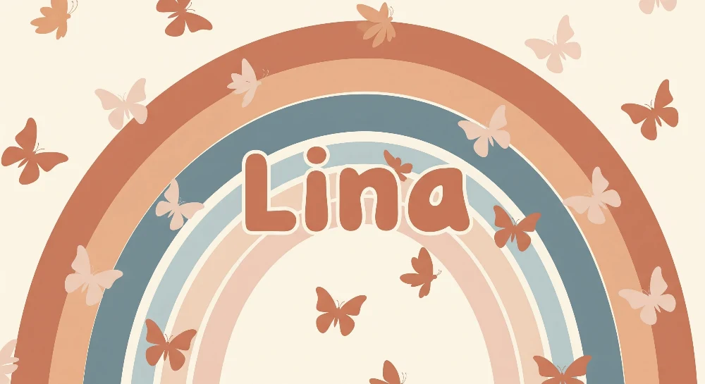 Papel de parede quarto bebê | Njež dugini s nježnim leptirima
