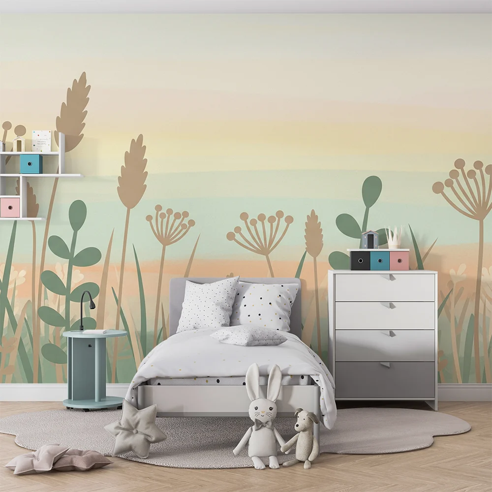 Papel de parede quarto bebê | Nježnost cvjetnih polja
