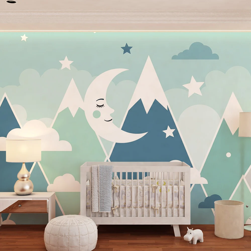 Papel de parede quarto bebê | Planine i zvjezdano nebo