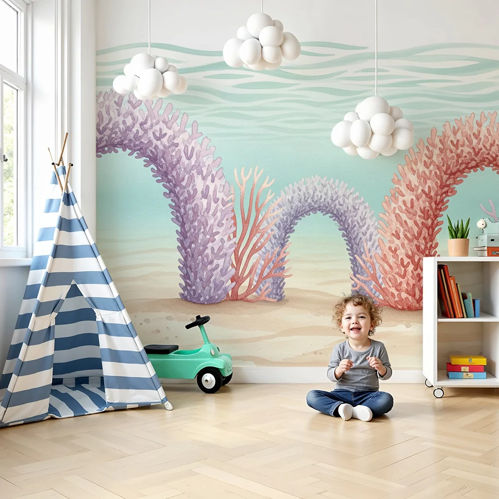 Papel de parede quarto bebê | Podvodne avanture u svijetu koralja