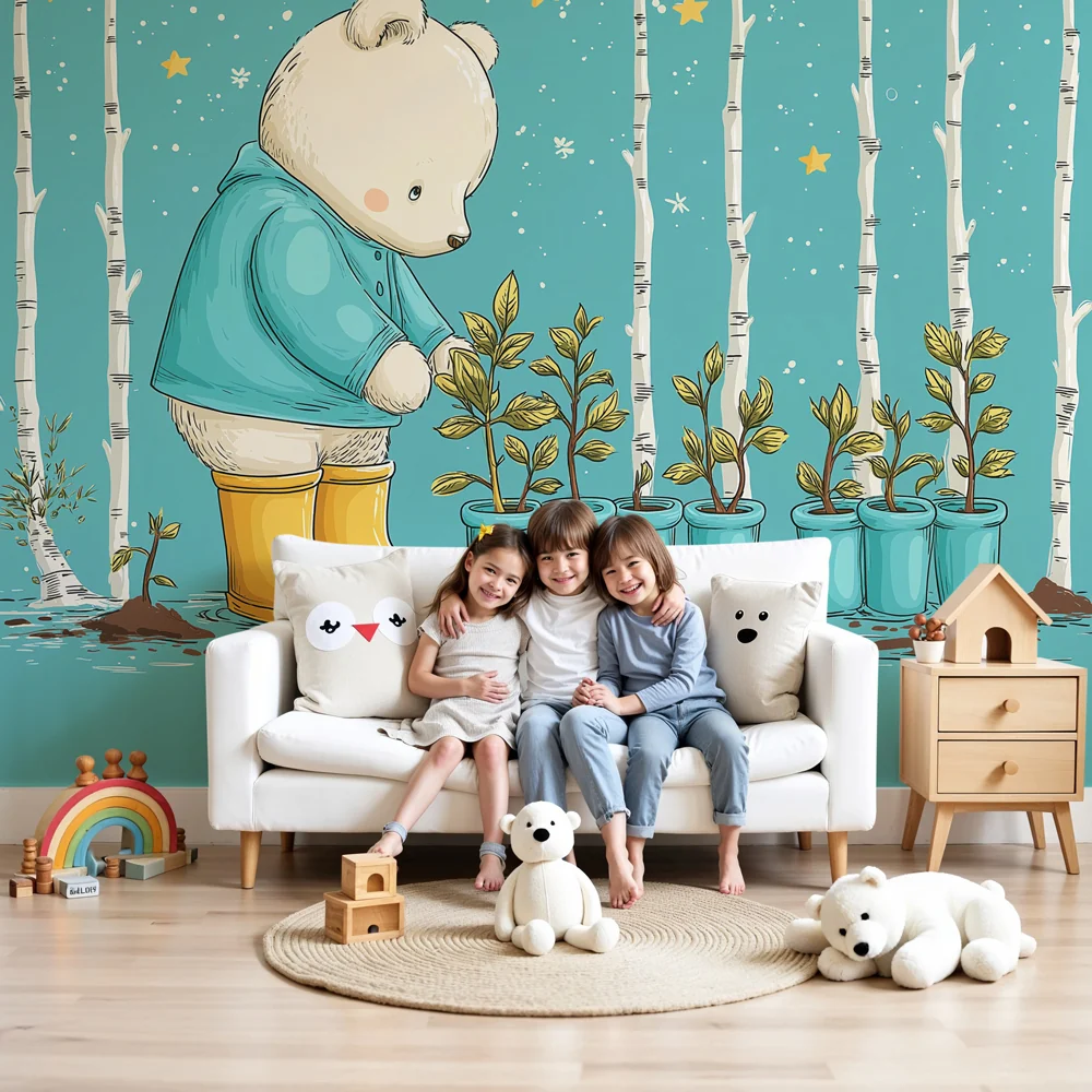 Papel de parede quarto bebê | Naš sadnja biljaka pod zvijezdama