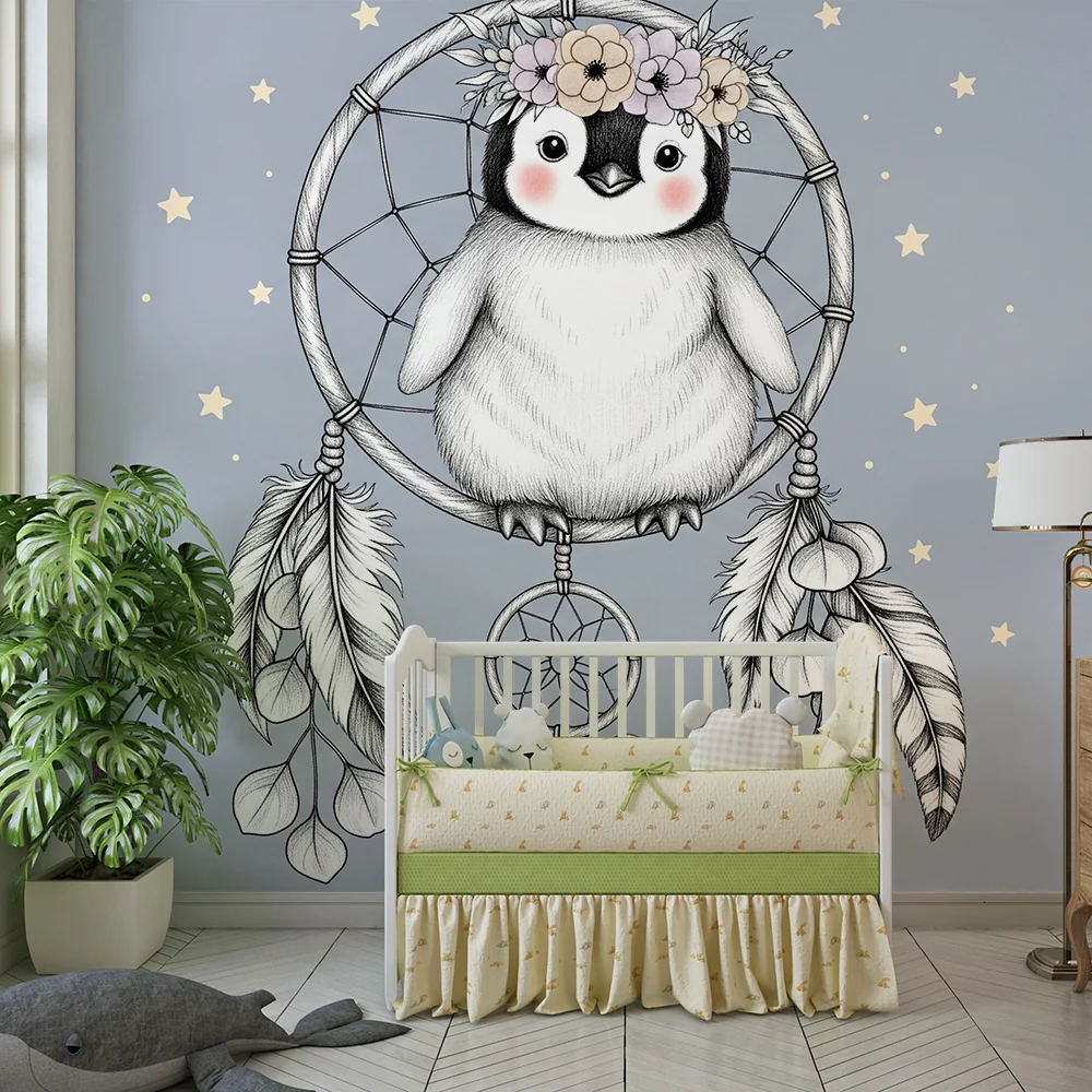 Papel de parede quarto bebê | Sanjajući pingvin u lovu snova