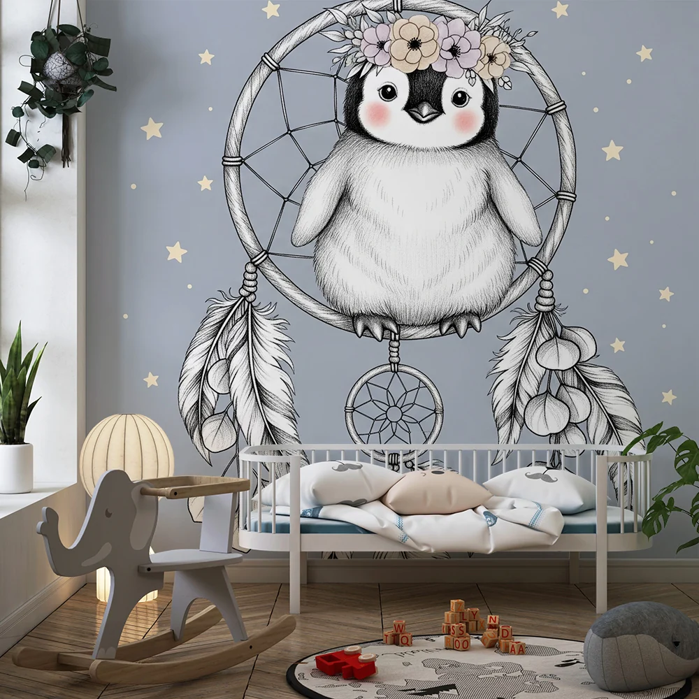 Papel de parede quarto bebê | Sanjajući pingvin u lovu snova