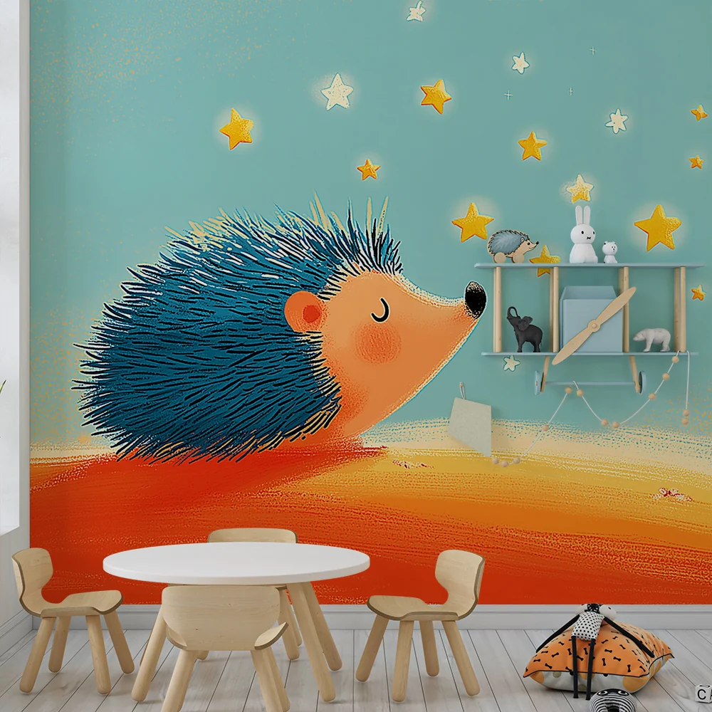 Papel de parede quarto bebê | Sanjivi jež ispod zvjezdano neba
