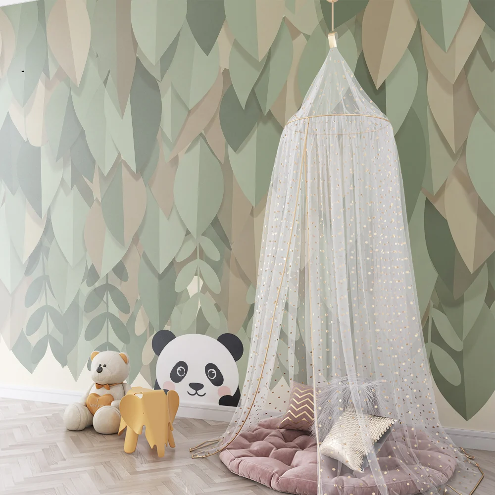 Papel de parede quarto bebê | Sladak panda i umirujuće lišće