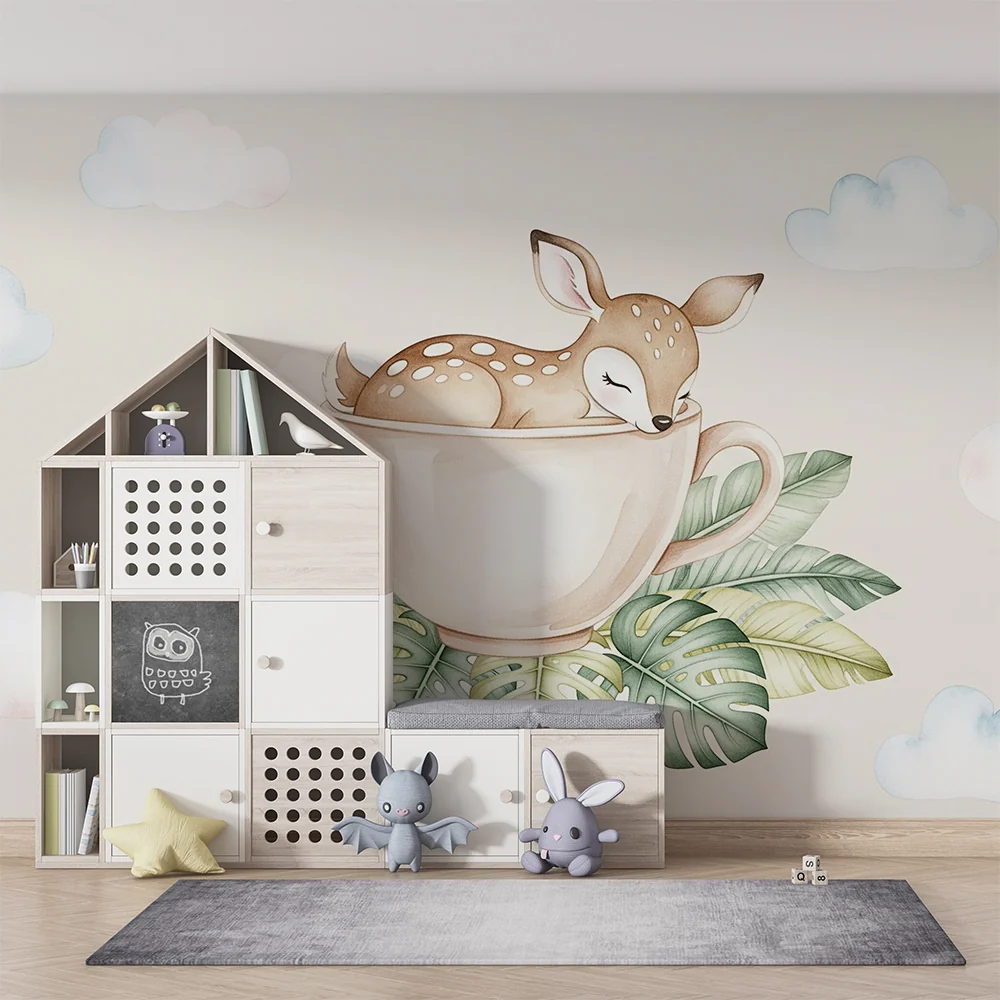 Papel de parede quarto bebê | Spavaći jelen u šalici