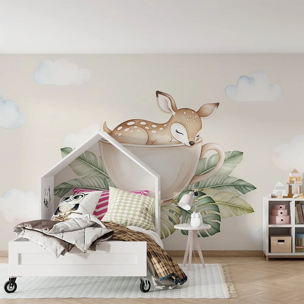 Papel de parede quarto bebê | Spavaći jelen u šalici