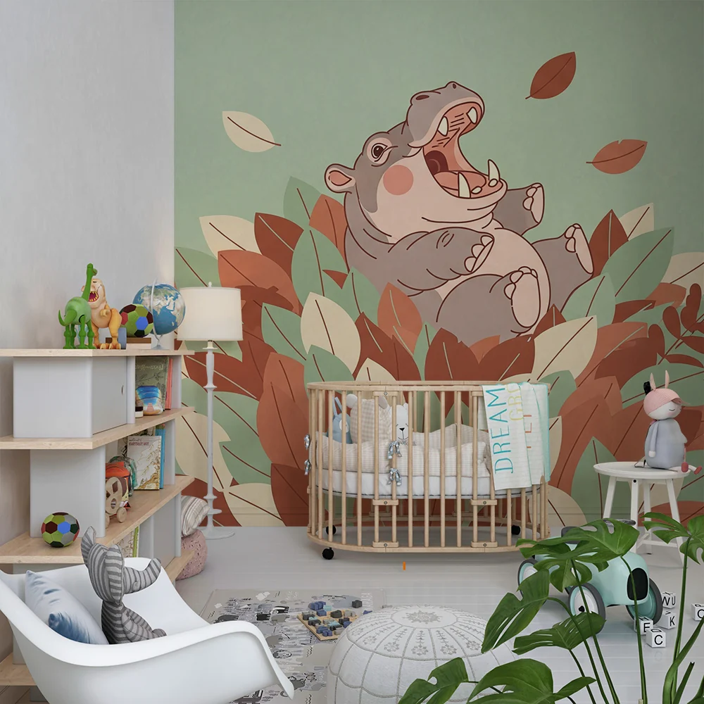 Papel de parede quarto bebê | Sretan nilski konj usred šarenog lišć