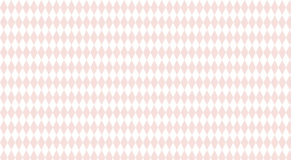 Papel de parede quarto bebê | Suave padrão de losangos em rosa claro