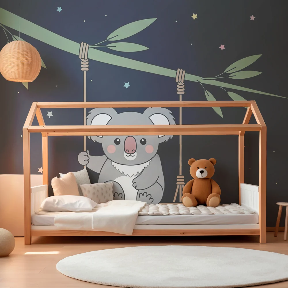 Papel de parede quarto bebê | Viseći koala ispod zvijezda