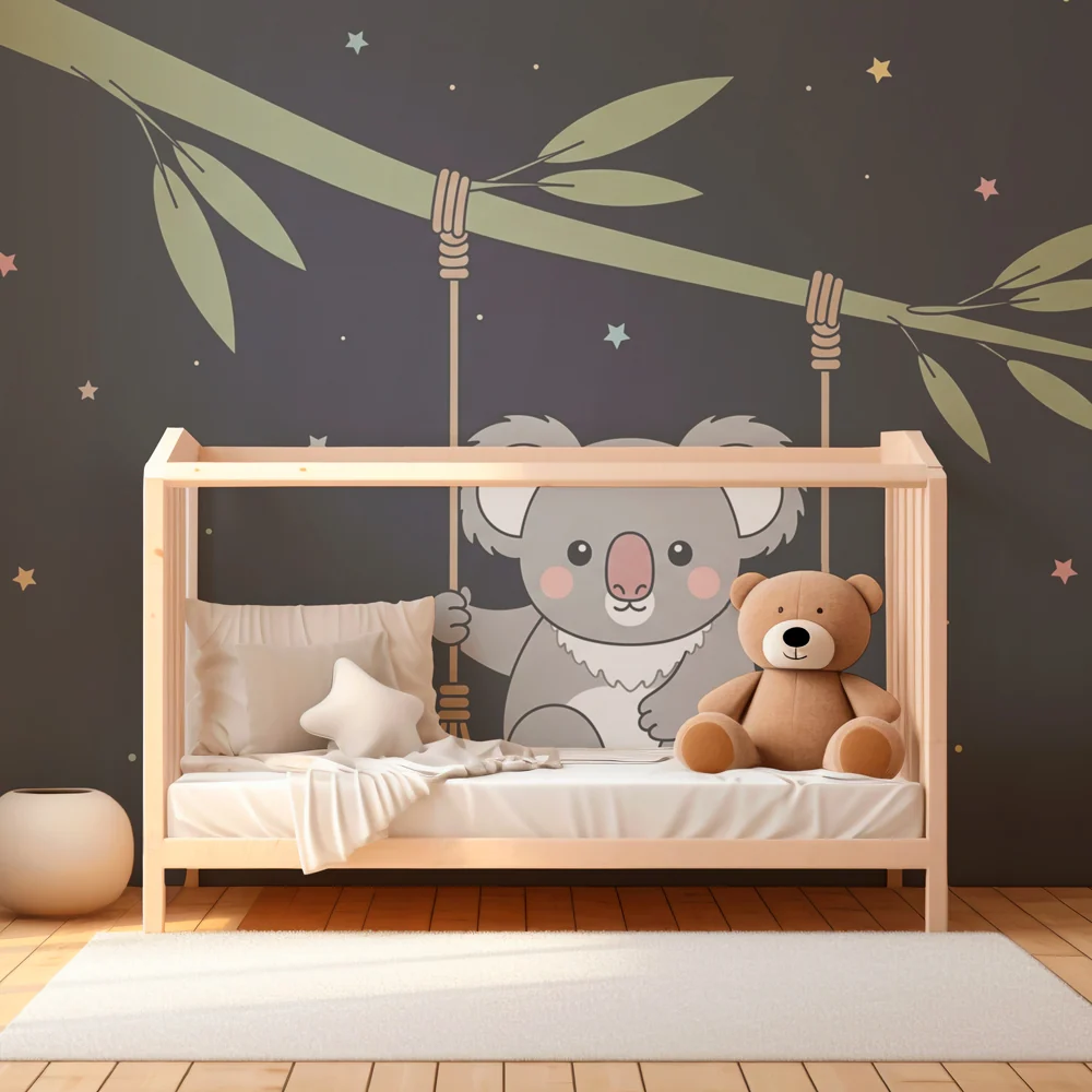 Papel de parede quarto bebê | Viseći koala ispod zvijezda
