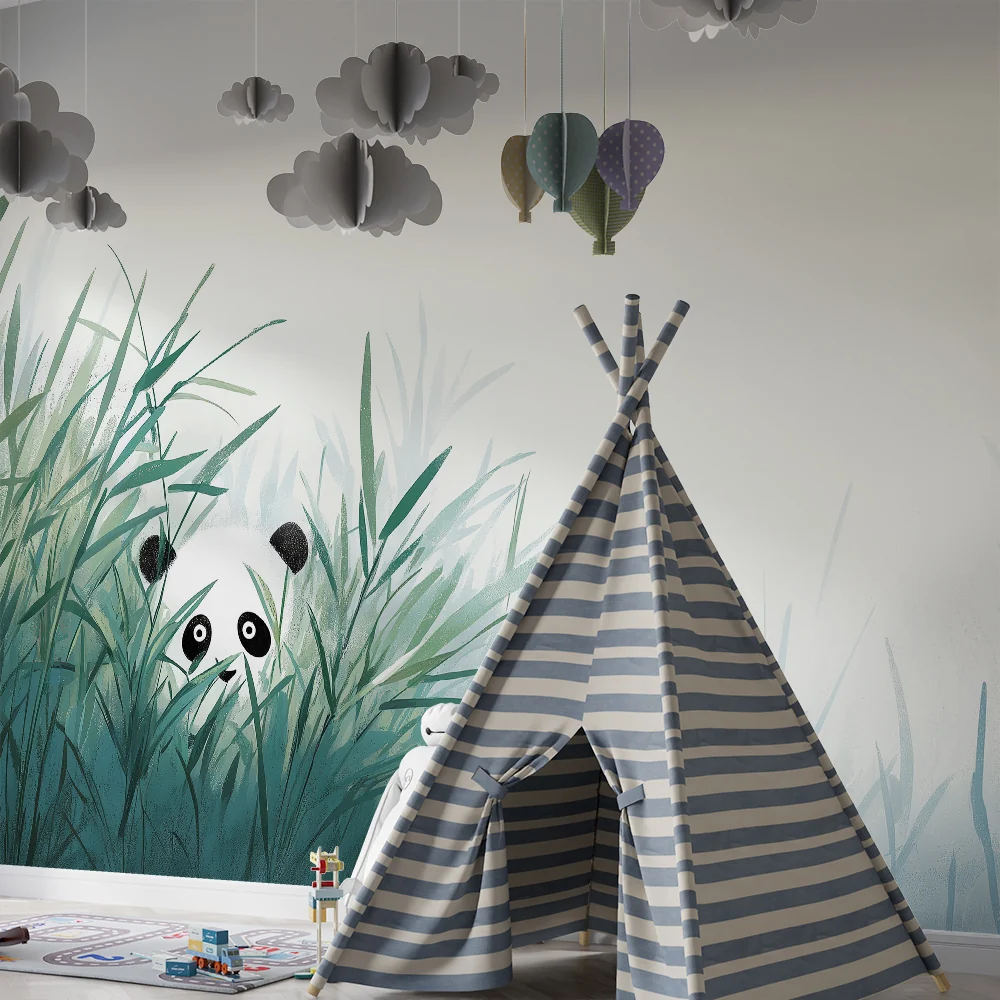 Papel de parede quarto bebê | Vragolasti panda skriven u travi