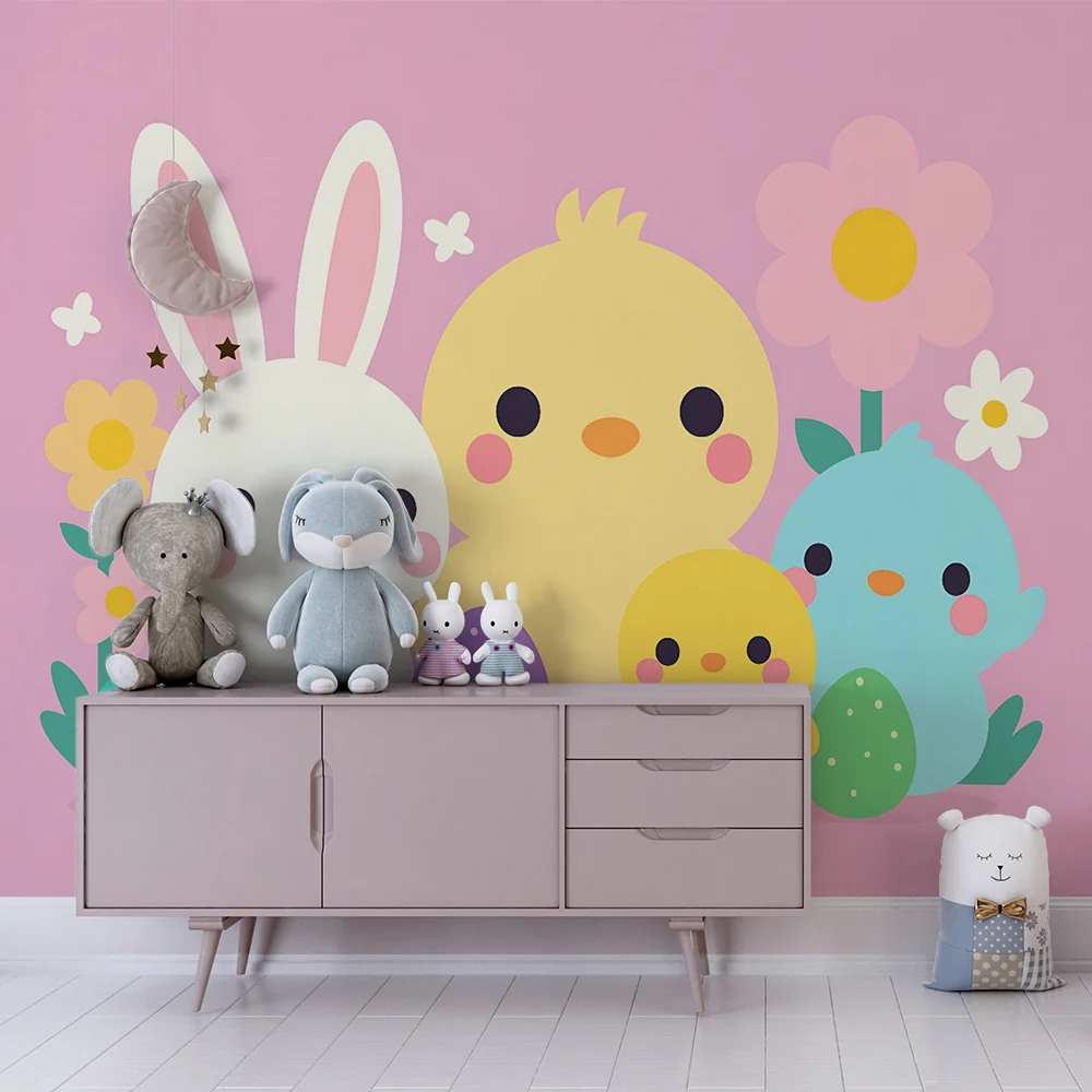 Papel de parede quarto bebê | Zec i pilići Uskrsa
