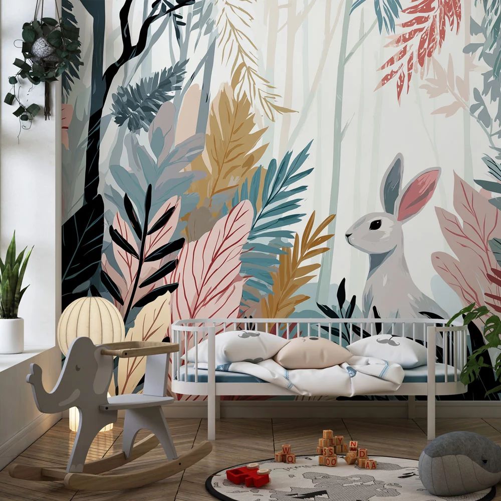Papel de parede quarto bebê | Zec u tropskoj šumi