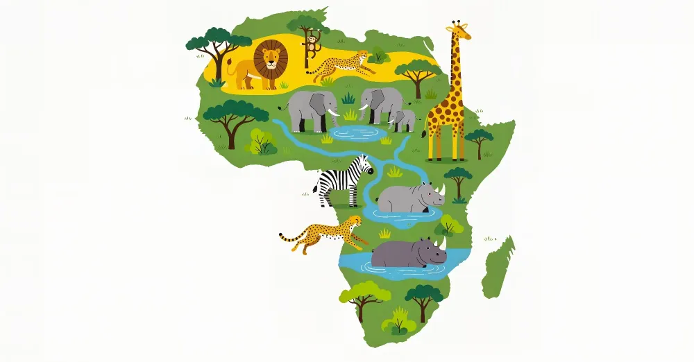Papier de parede dječja soba | Safari avantura u Africi
