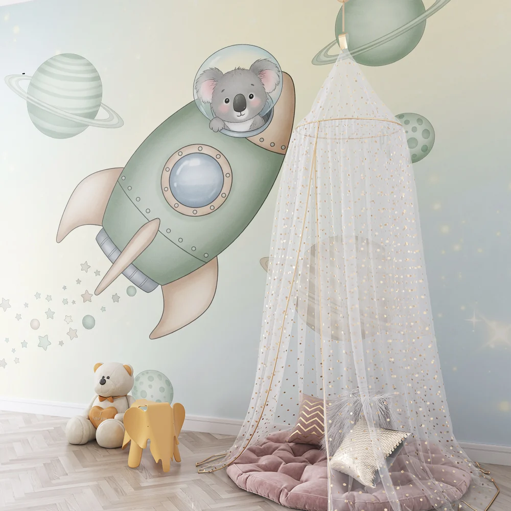 Papier de parede dječje sobe | Astronaut koala istražuje svemir