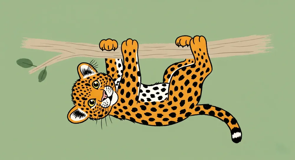 Papier de parede dječje sobe | Leopard igrač u džungli