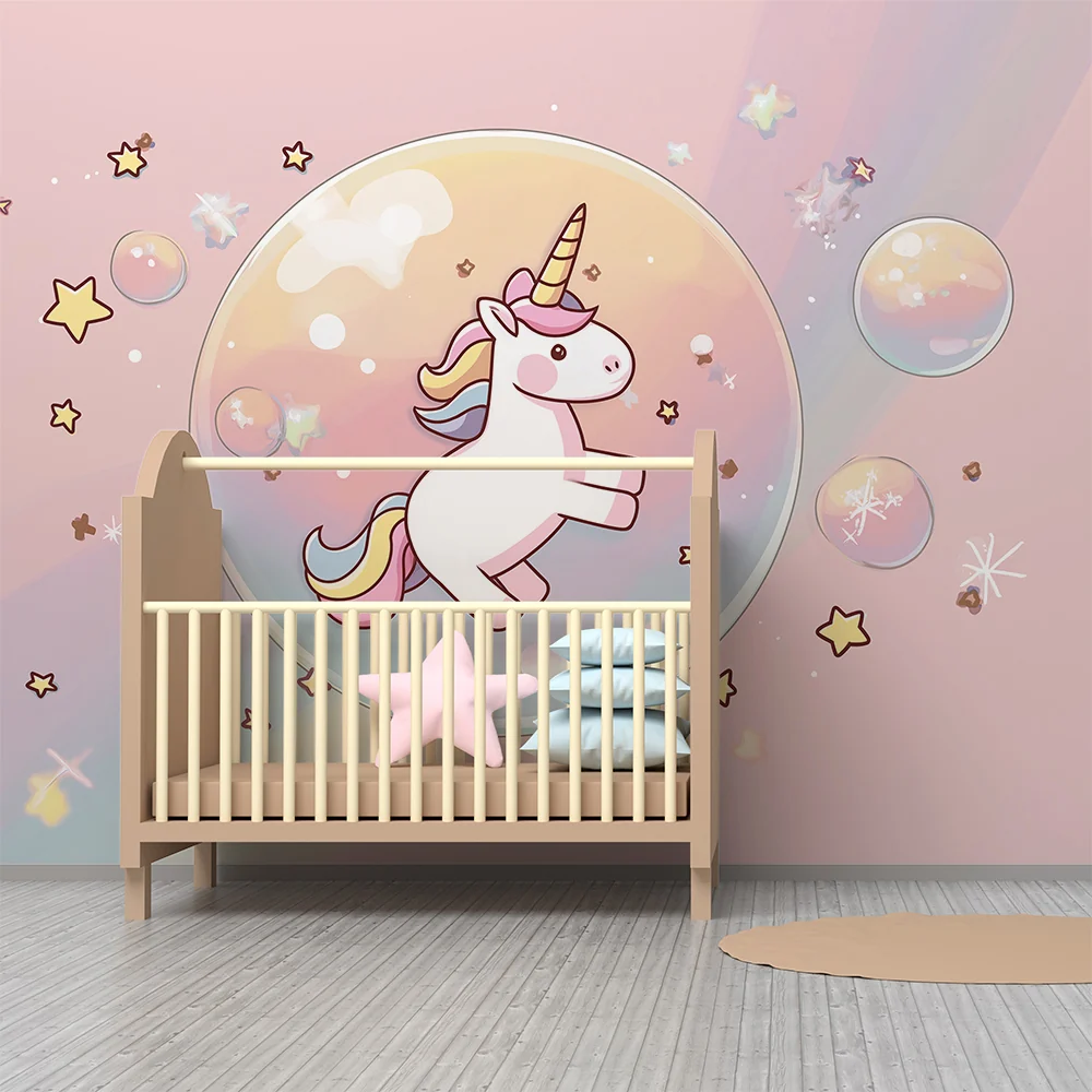 Papier de parede quarto bebê | Magični jednorog u balonu snova
