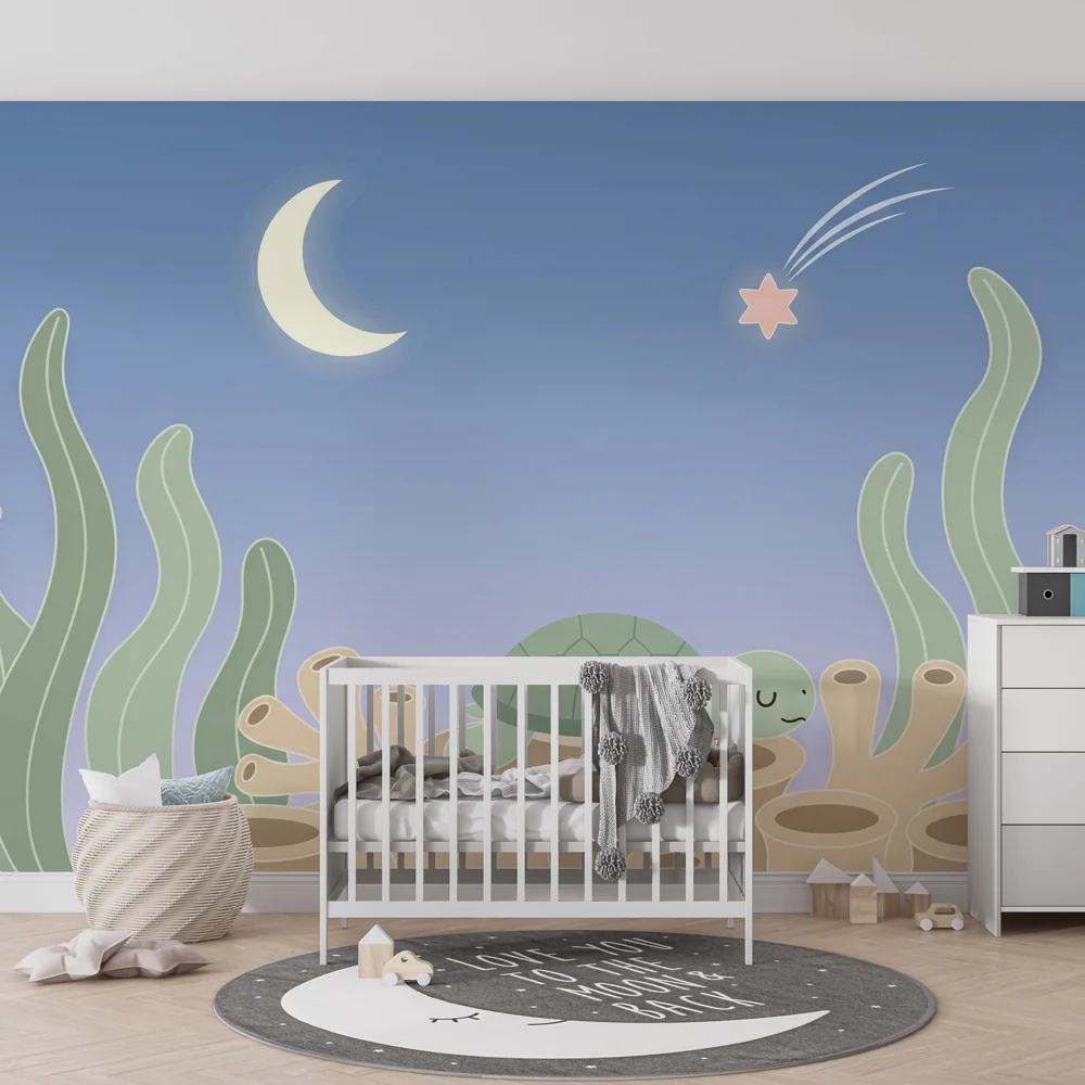Papier de parede quarto bebê | Spavać kornjač ispod zvijezda