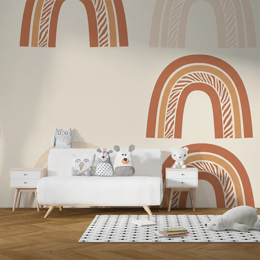 Papier de parede quarto bebê | Suaves e tranquilos arco-íris