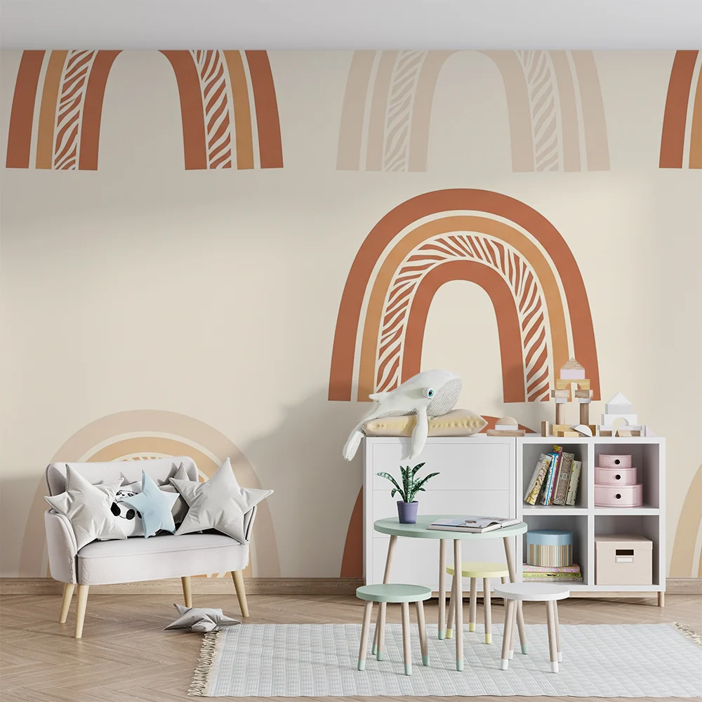 Papier de parede quarto bebê | Suaves e tranquilos arco-íris