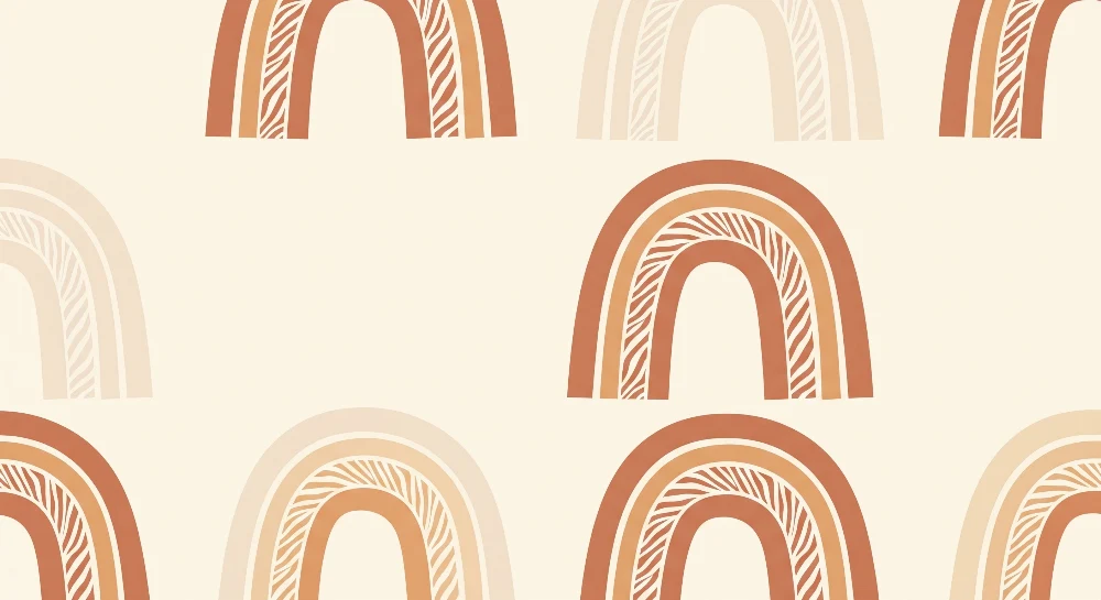 Papier de parede quarto bebê | Suaves e tranquilos arco-íris