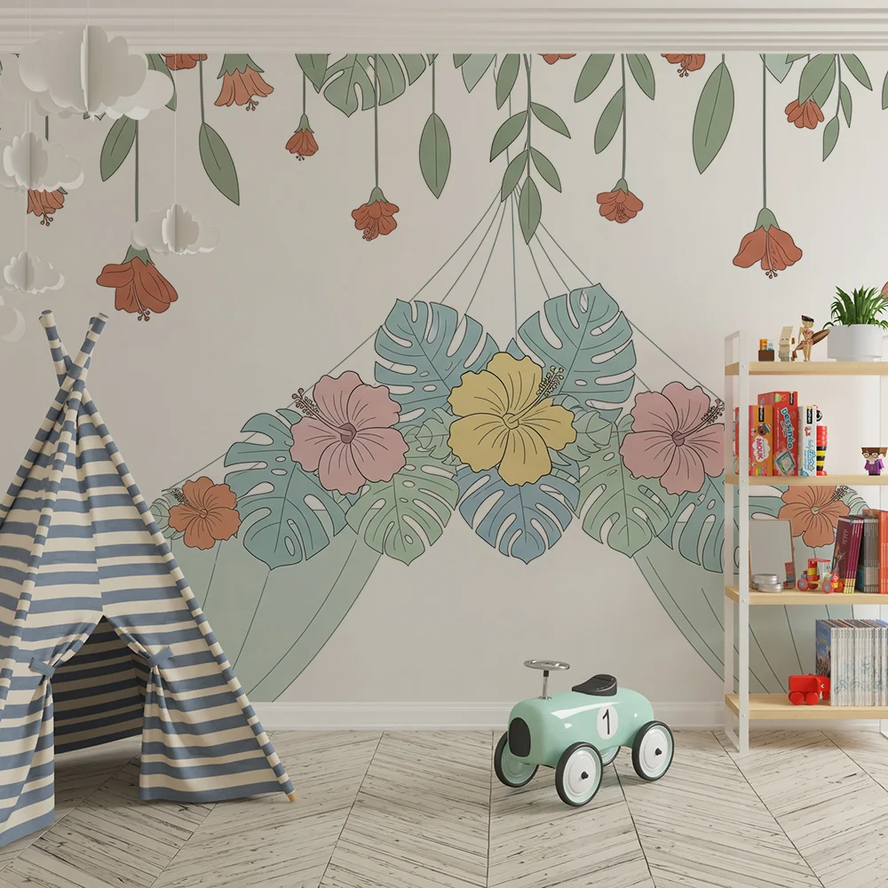 Papier de parede quarto bebê | Viseći cvjetni sastav
