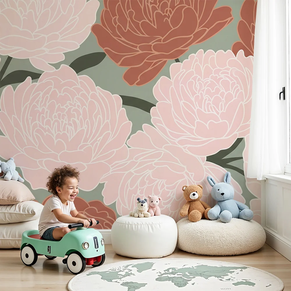 Papier de parede soba bebe | Elegantni i nježni cvjetni uzorak