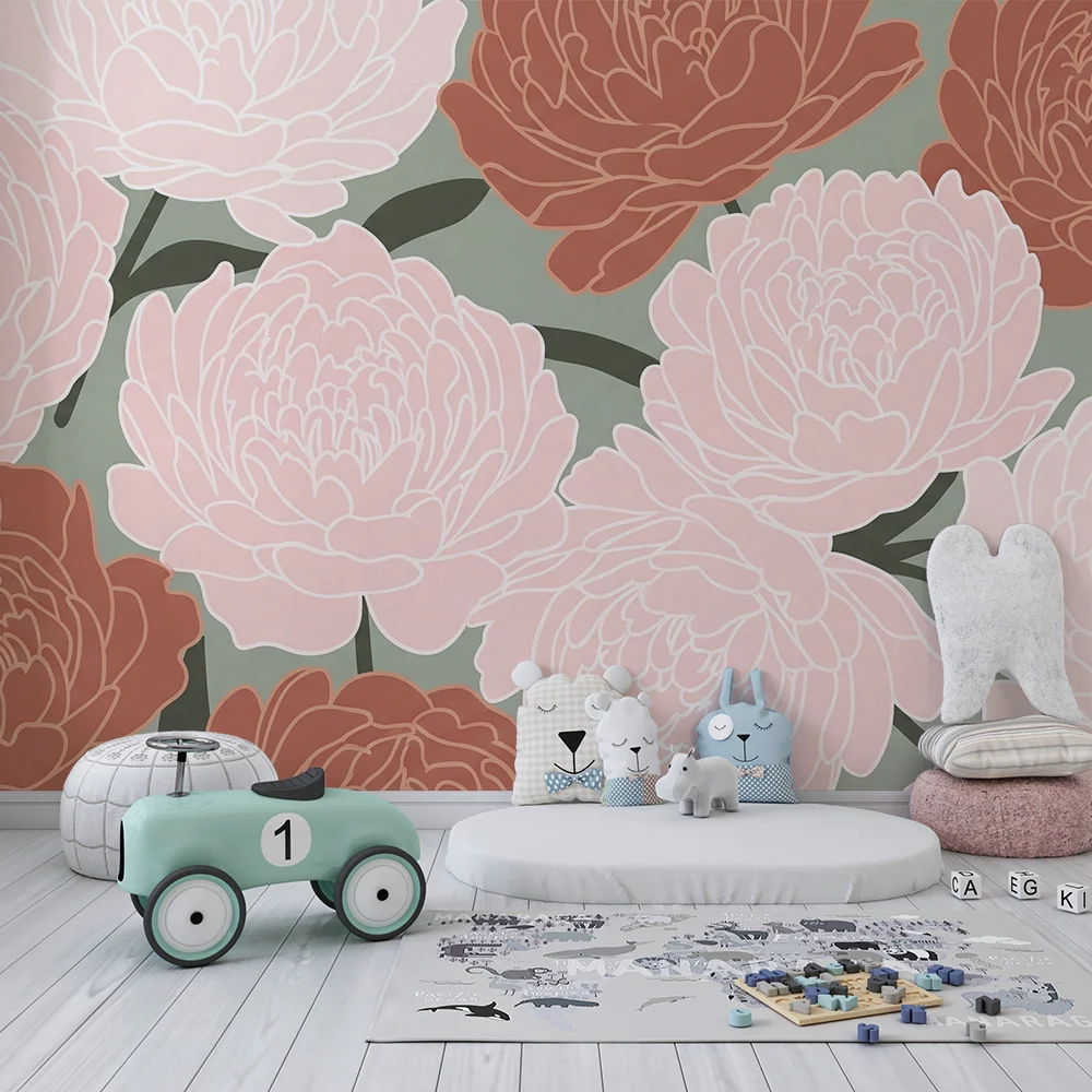 Papier de parede soba bebe | Elegantni i nježni cvjetni uzorak