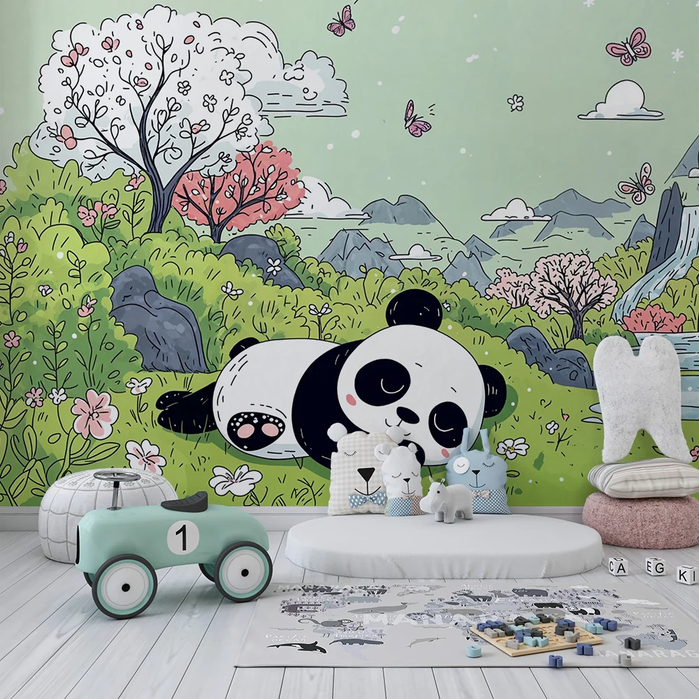 Papirnati zidni panda | Scena bajkovite prirode