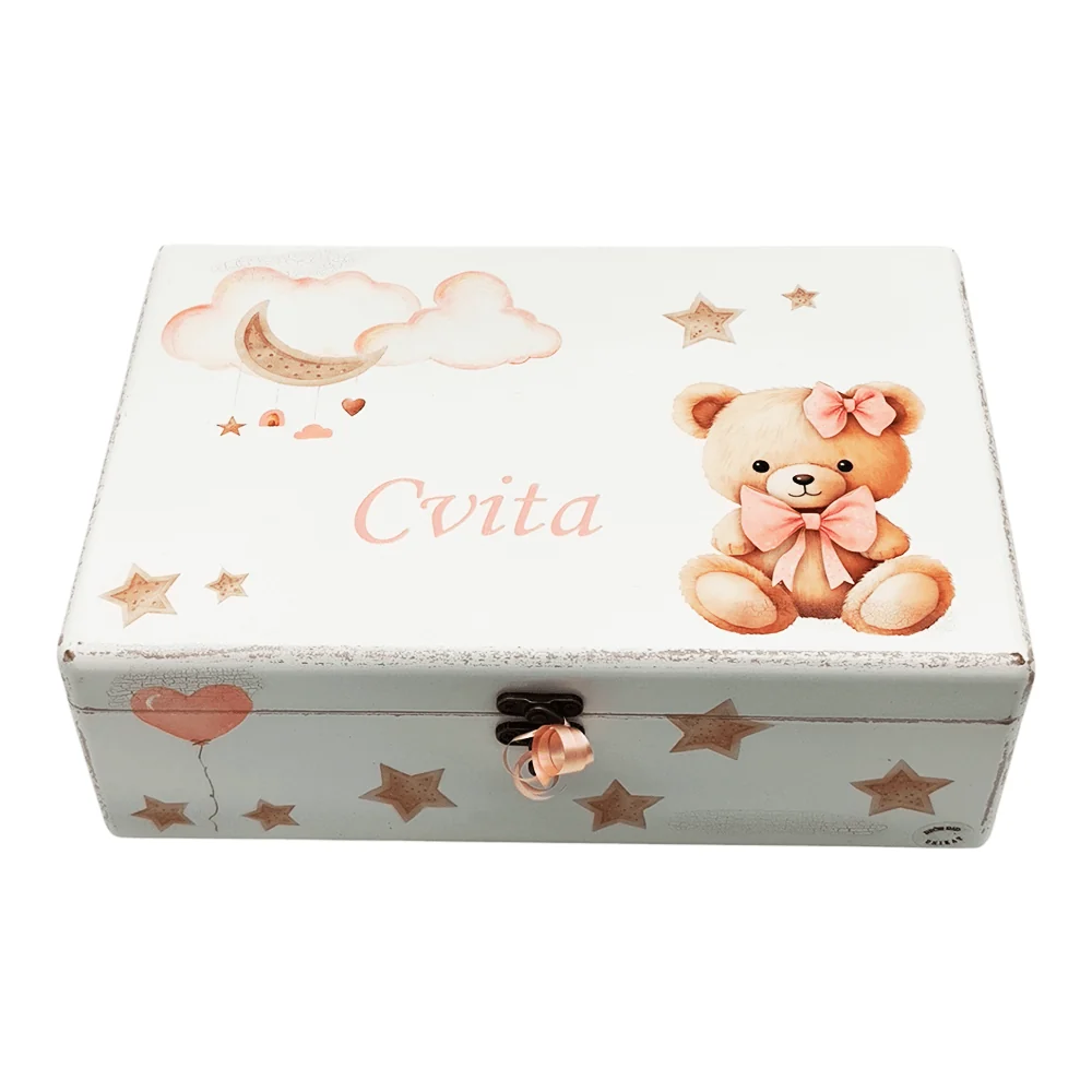 🎁 Personalizirana Kutija uspomena – Savršen poklon za krštenje, rođenje ili rođendan djeteta 🍼 Š154392