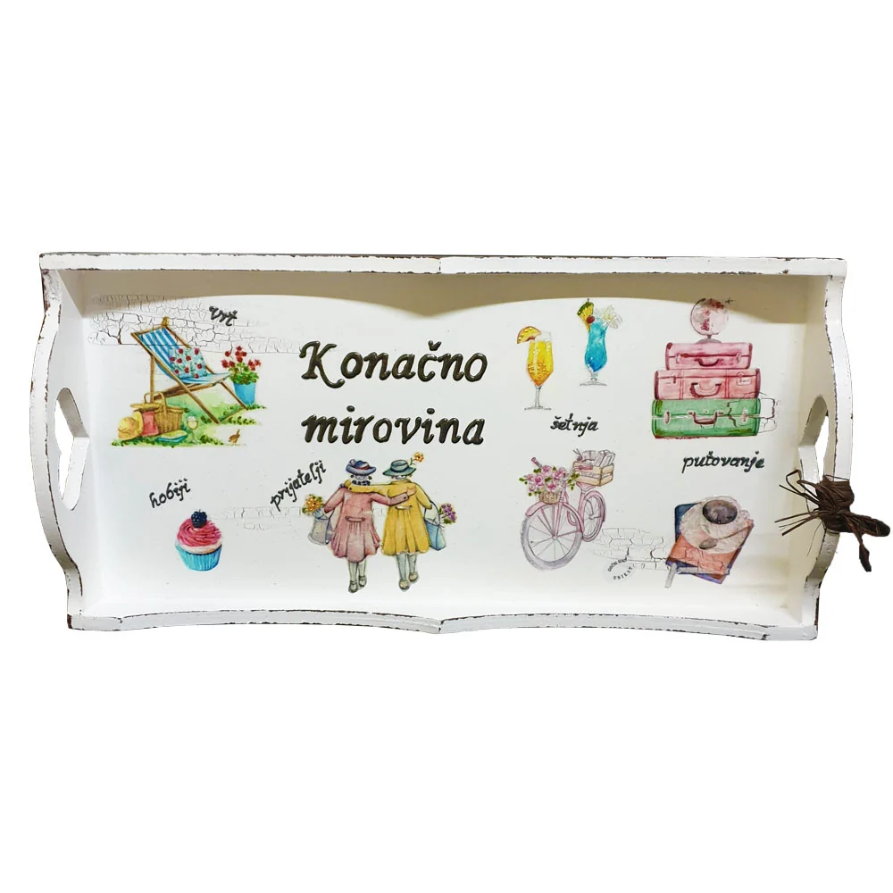 Poklon za odlazak u mirovinu/penziju! Poslužavnik Š16120