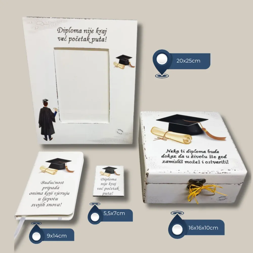 Set poklona za diplomu – Unikatni pokloni s motivacijskim citatima!