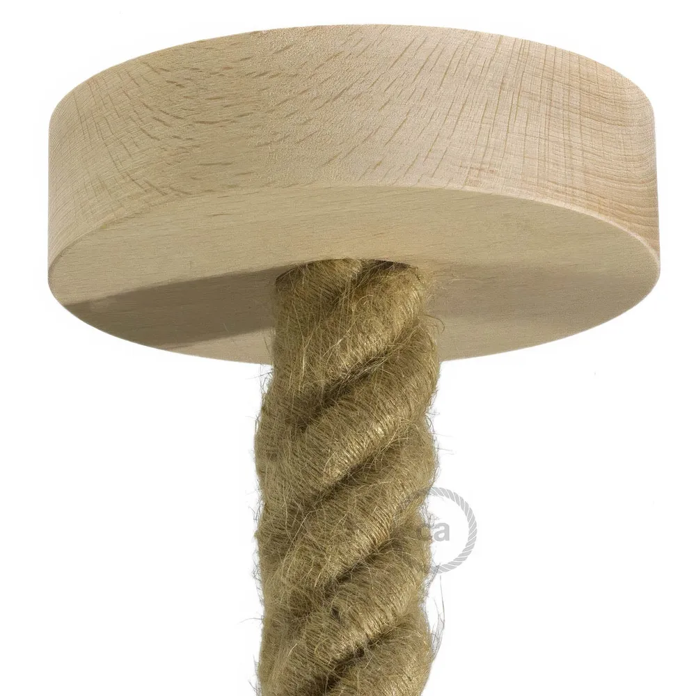 Set stropna rozeta od drva za uže 3XL - Neutralno