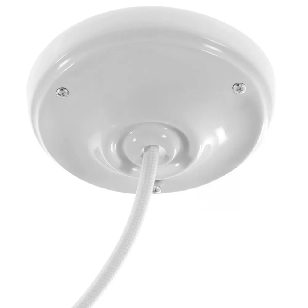 Set stropna rozeta od porculana - Bijela