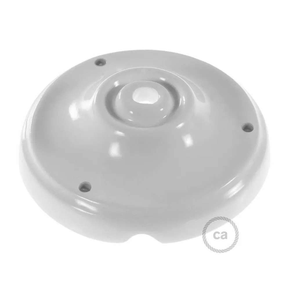 Set stropna rozeta od porculana - Bijela