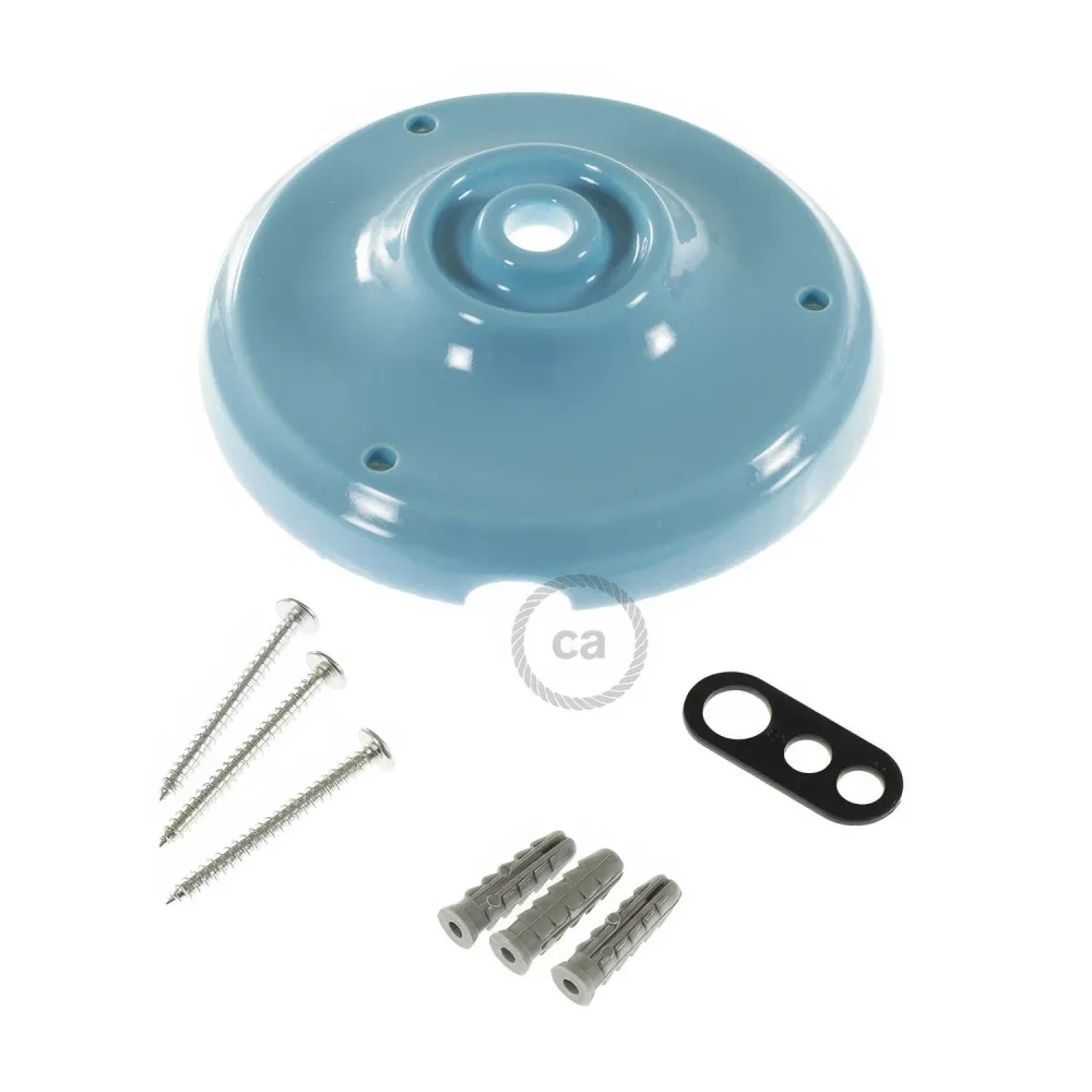 Set stropna rozeta od porculana - Plava