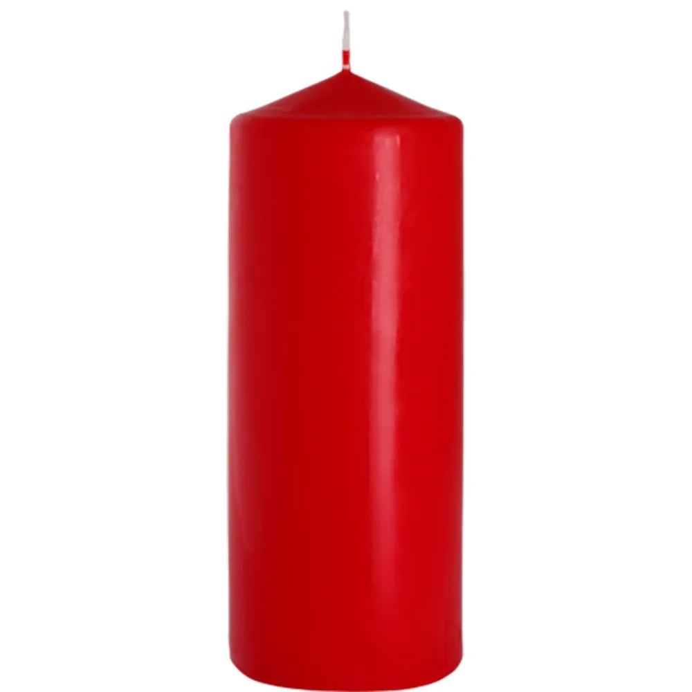 Stupna svijeć crvena 80x200mm 90 sati gorenja