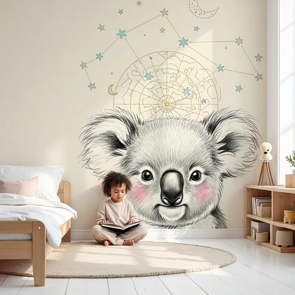 Tapet za bebe | Sanjivi koala i zviježđ