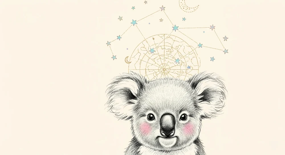 Tapet za bebe | Sanjivi koala i zviježđ
