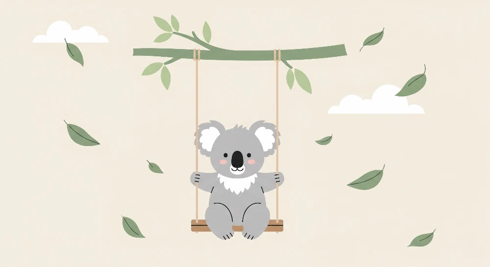 Tapet za bebe sobu | Koala na ljuljački
