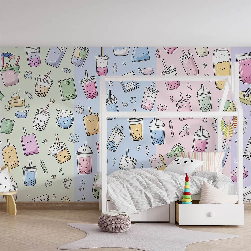 Tapeta za kawaii piće | Šareni i zabavni dizajn