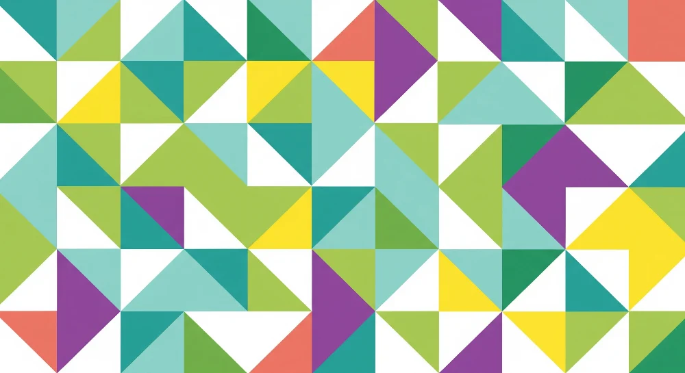 Tapete za dječju sobu | Geometrijski uzorci s kvadratima i trokutima