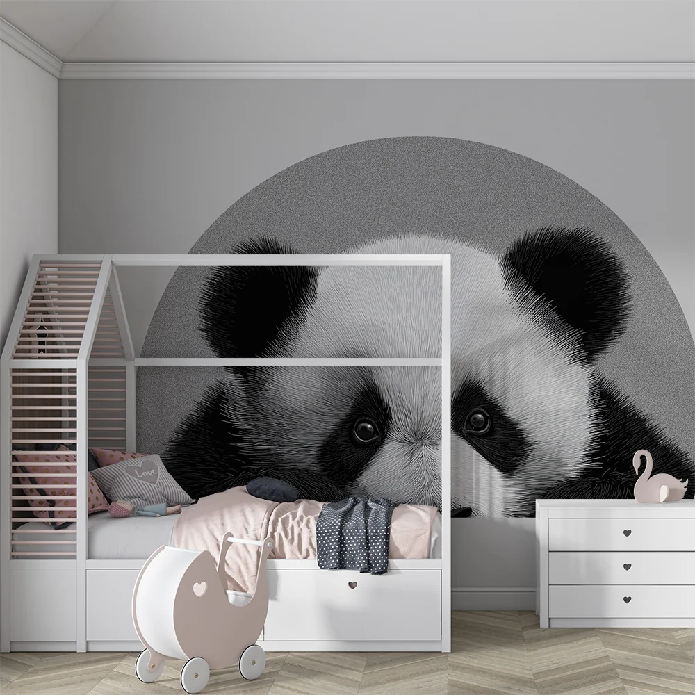 Tapete za dječju sobu | Slatka panda s radoznalim pogledom