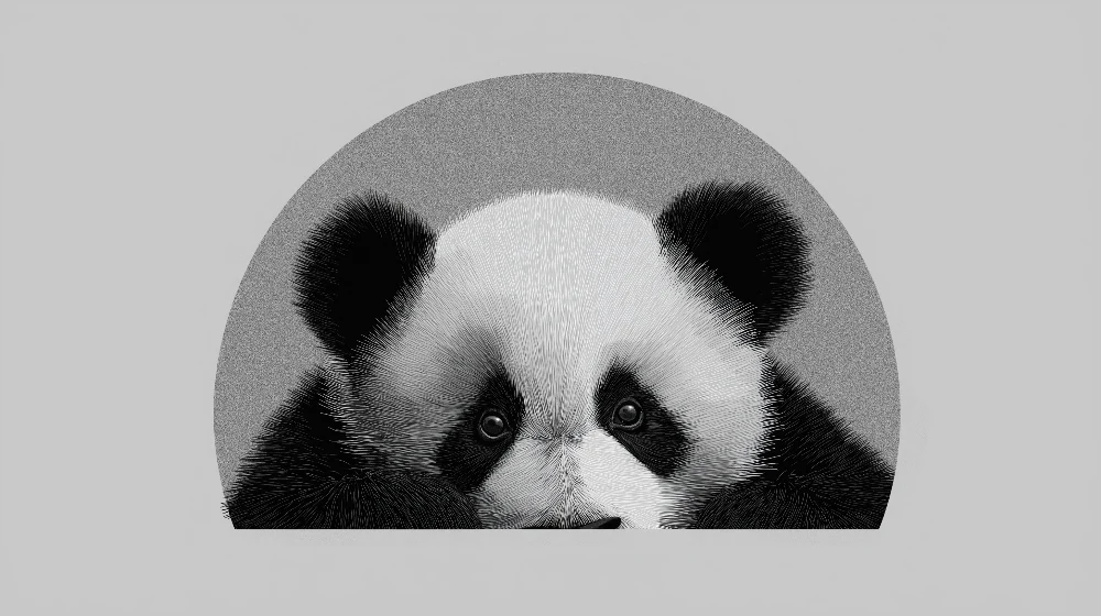 Tapete za dječju sobu | Slatka panda s radoznalim pogledom