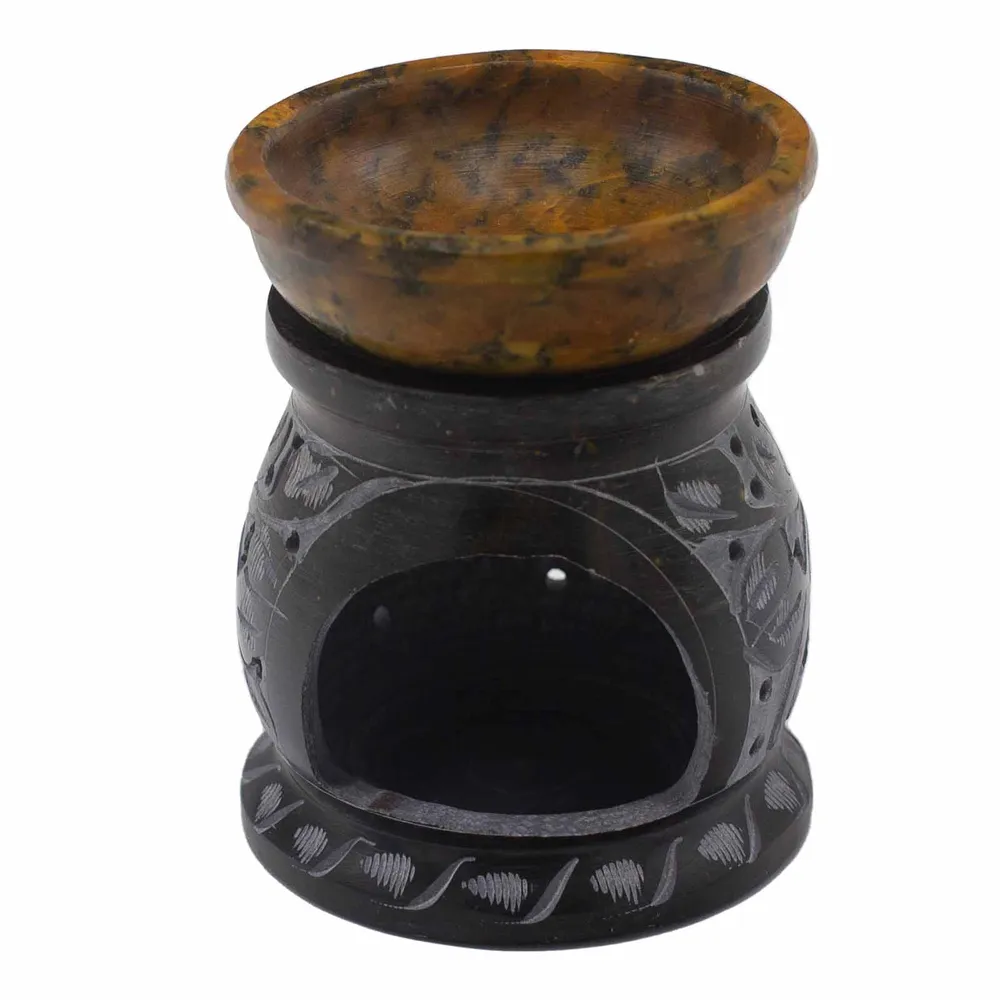 Ulje za izgaranje od sapunice 10cm Mandala cvijet crno žuto