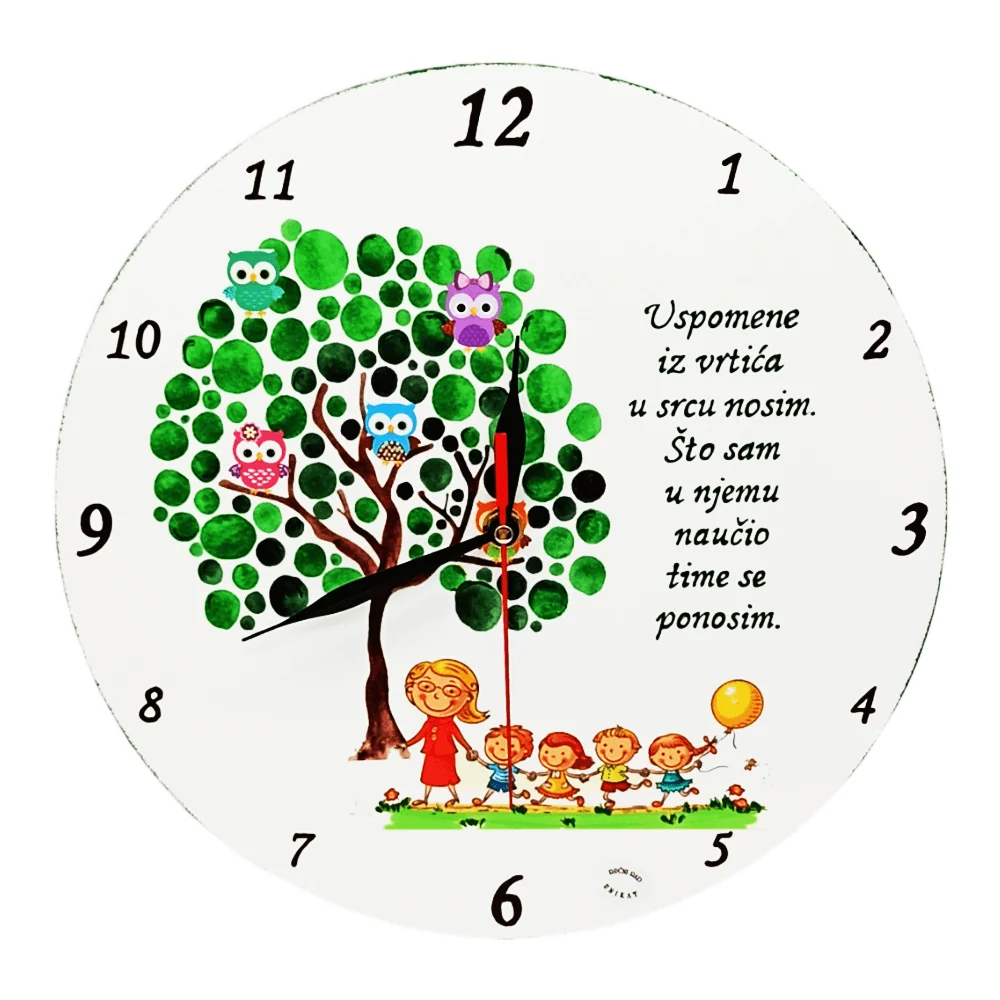 Zidni sat Poklon za tete/odgojiteljice u vrtiću! Š17144