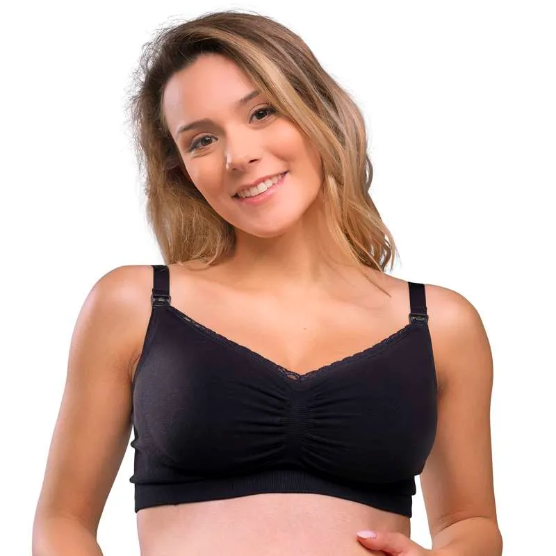 Carriwell Nova Mama - Bešavni Ekološki Grudnjak za Dojenje ebony Medium